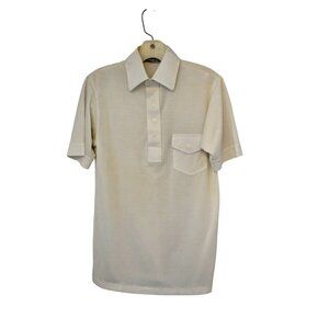Vintage Men's Jandy Place Ivory Golf Polo Shirt Size S